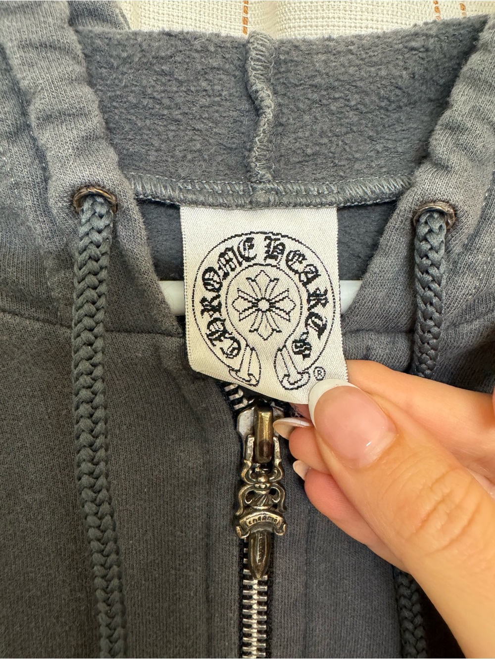 Vintage Chrome Hearts Gray Zip-Up Hoodie with Silver Hardware (great condition) - Picture 2 of 6